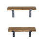 Hanah Home Lam003 Estantería Decorativa de Pared de Madera y Metal (2 Piezas)